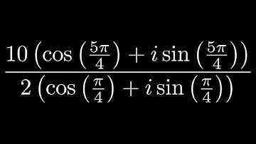 How to Divide Complex Numbers in Trigonometric(Polar) Form