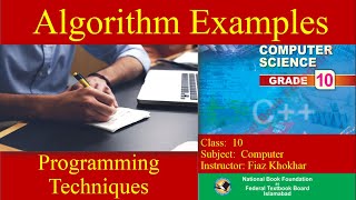 Algorithms examples 2(lecture 2) || Computer Science class 10