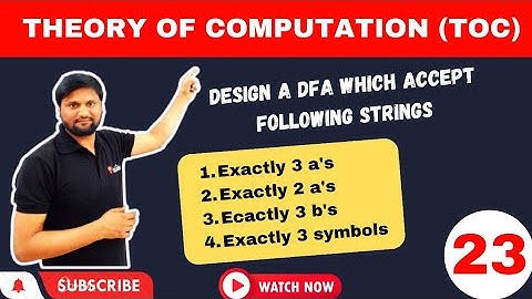 Design DFA which Accept Strings| exactly 3 a