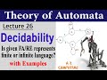 Decidability Problem in Automata Theory: Finite vs Infinite Languages 🔍