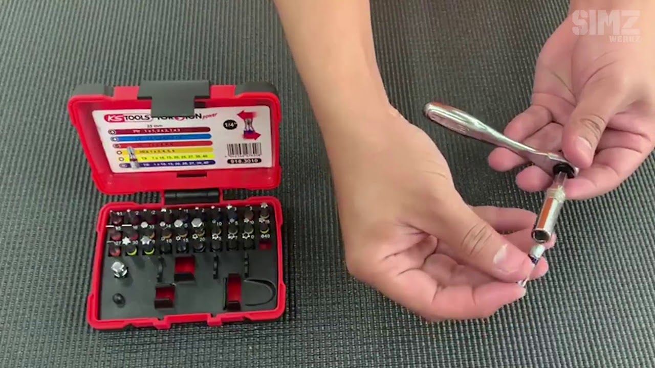 Coffret de 30 embouts de vissage 1/4'' à code couleur TORSIONpower - KSTOOLS - 918.3010