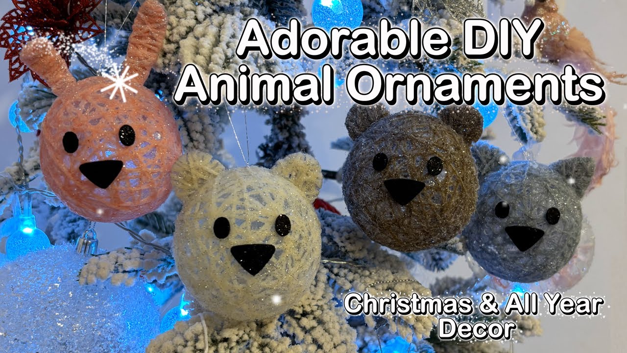 DIY Animal Ornaments from Yarn | Perfect for Christmas & All Year Decor 🐻‍❄️🐰