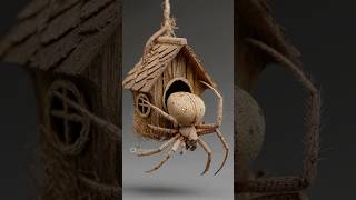 Spider 🕷️ in his house 🏠 #spider #house #happy #shorts
