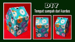 DIY Tempat sampah mini dari kardus - Cardboard Trash Can