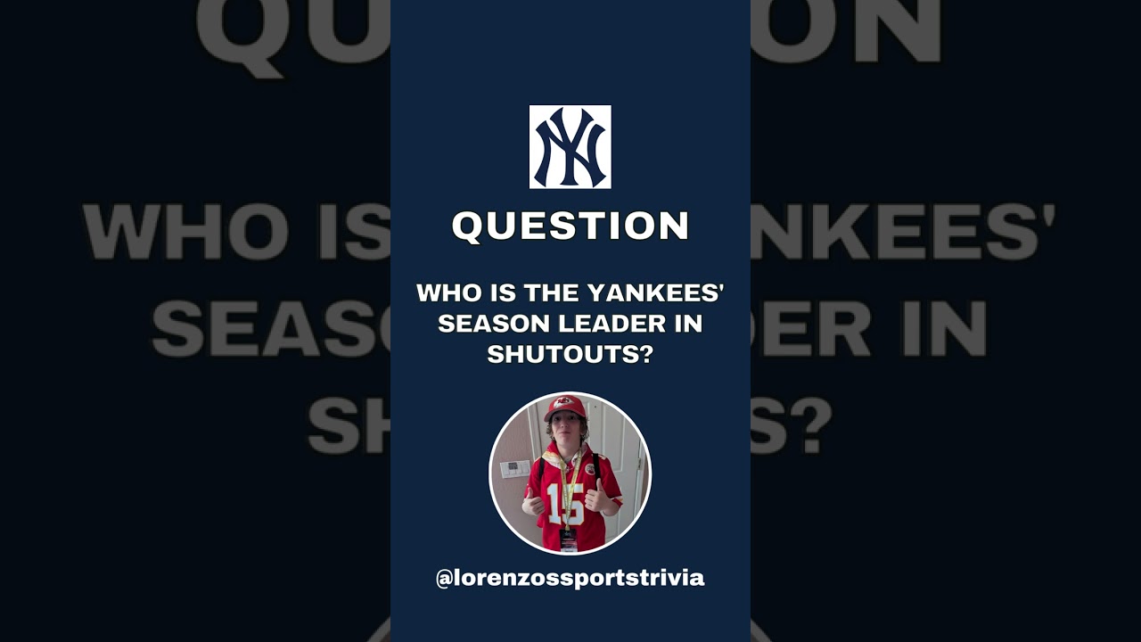 Who has the Yankees season record for shutouts?