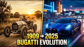 Bugatti Evolution 1909–2025 | From Type 10 to 1800HP Hypercars