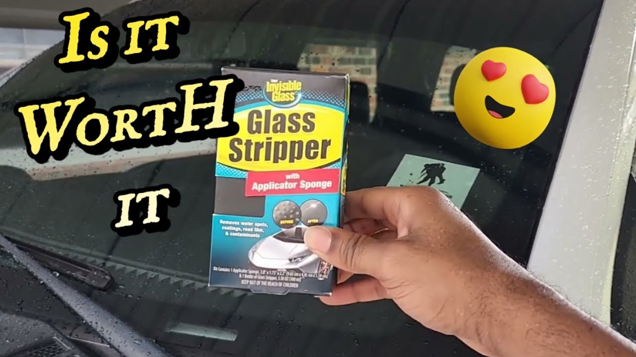 How To Remove Glass Water Spots From Your Car Windows - Invisible Glass  Glass Stripper 