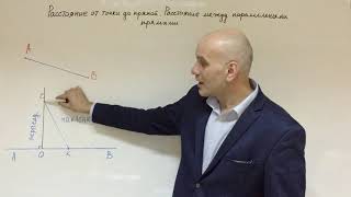 картинка: Расстояние от точки до прямой. Расстояние между параллельными прямыми.