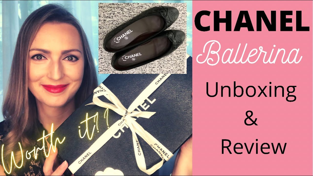 Classic CHANEL Ballerina Flats in black UNBOXING & Review 