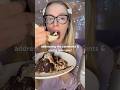 addressing the comments & eating lava cake from chilis 🤍🍰 #lavacake #mukbang #sisvsbro