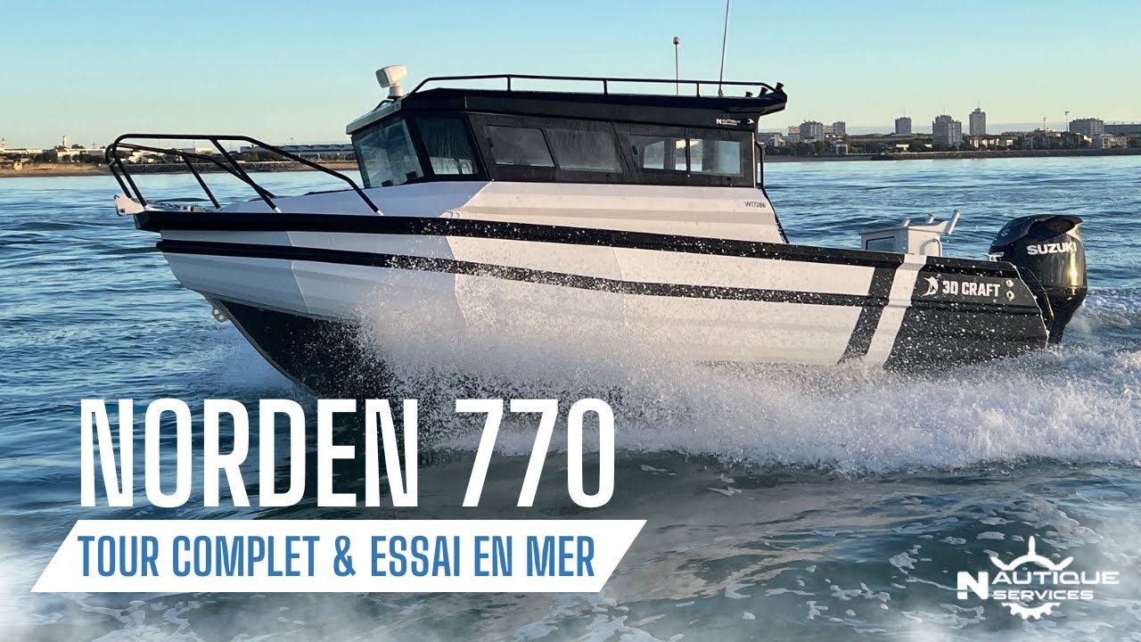 3D Craft Norden 770 - Bateau de pêche ultra-robuste en aluminium pour la côte et le large