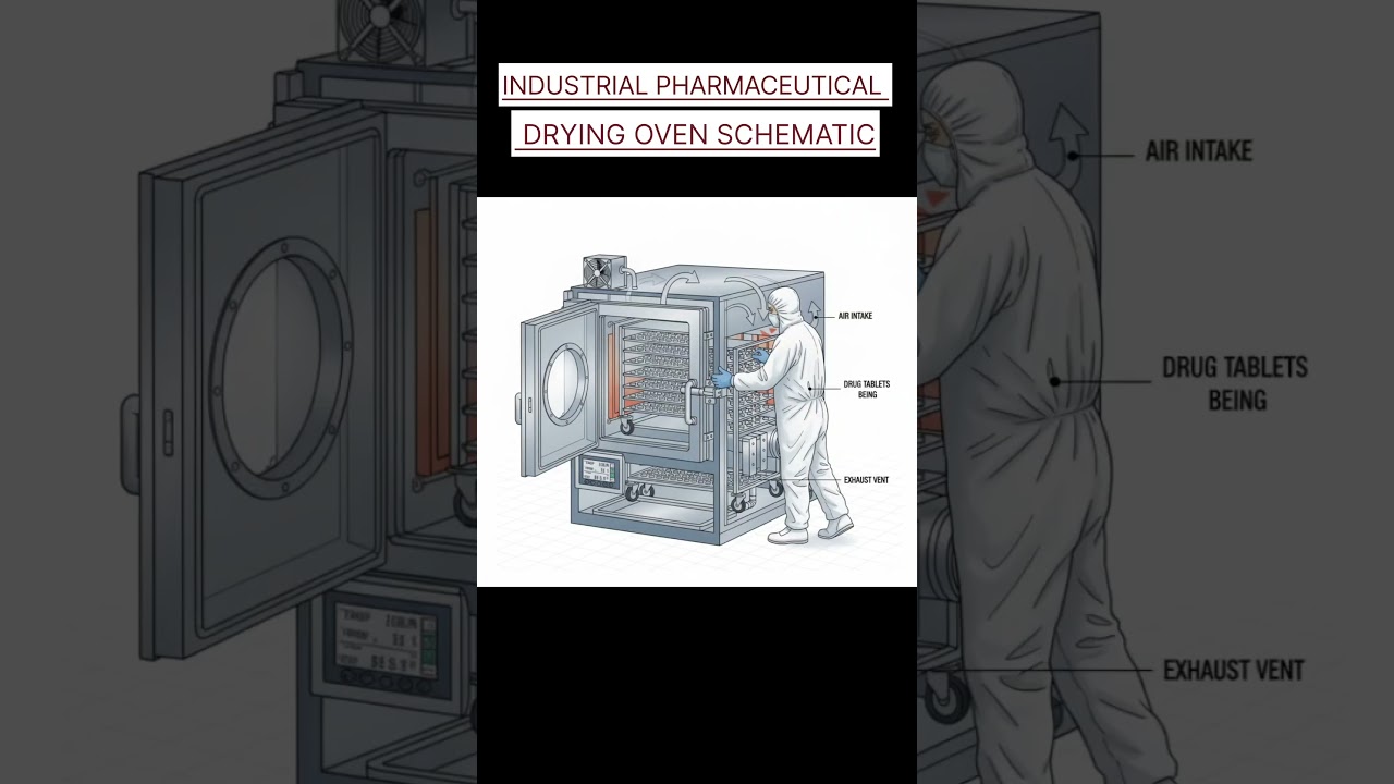 INDUSTRIAL PHARMACEUTICAL DRYING OVEN SCHEMATIC!!