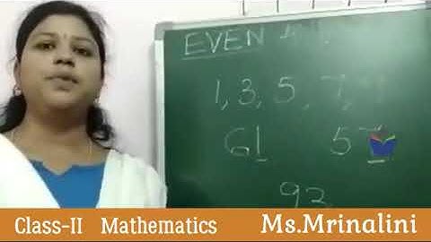 CLASS 2 MATH EVEN AND ODD NUMBERS