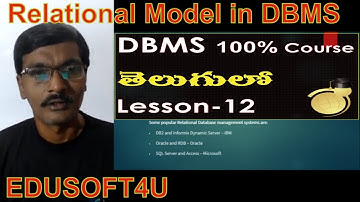 Relational Model In DBMS Data Models-DBMS full course in Telugu-Lesson-12