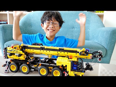예준이의 크레인 트럭 조립놀이 레고 테크닉 중장비 자동차 장난감 놀이 Crane Truck Assembly <strong>Lego</strong> <strong>Technic</strong>