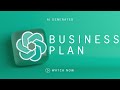 Create a business plan with ai  chatgpt day 37