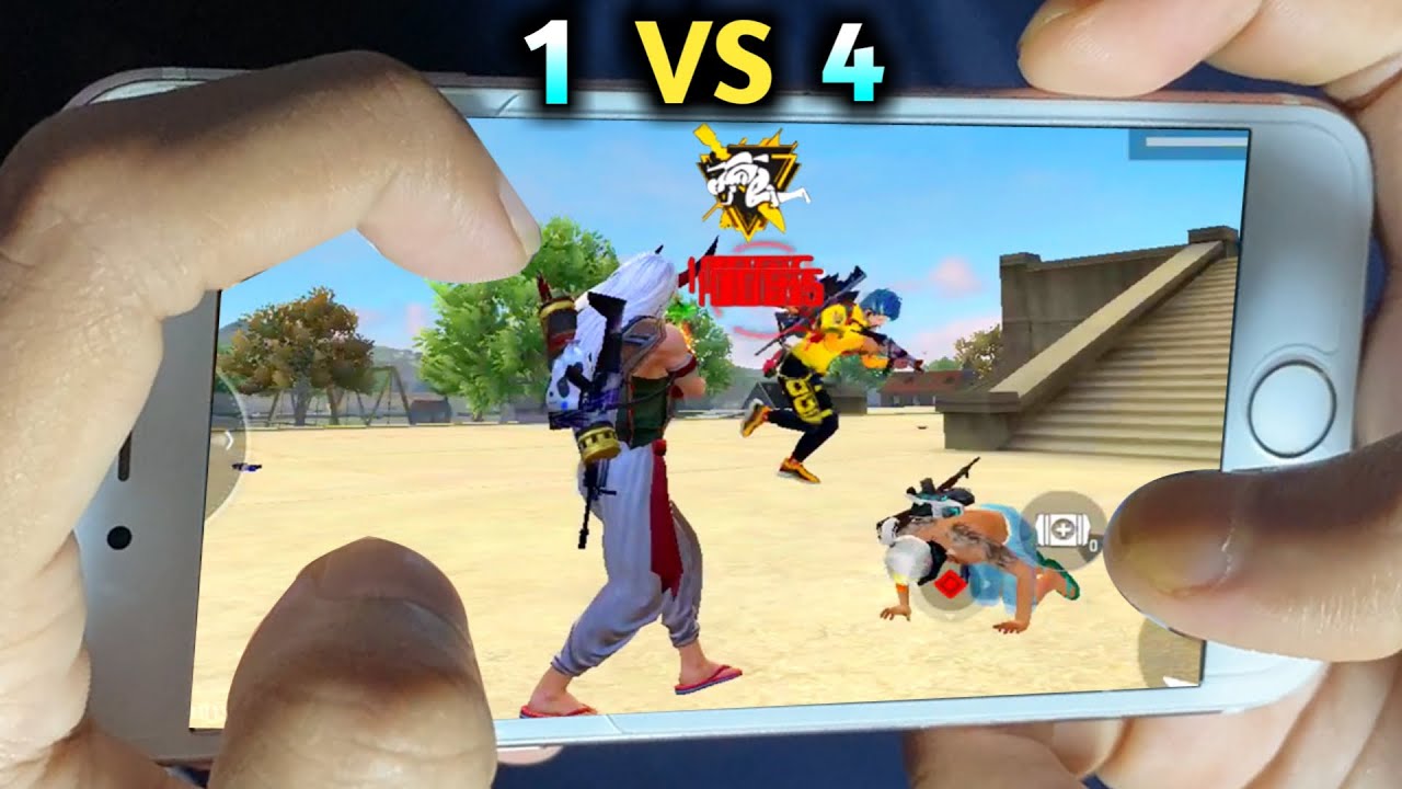 1 vs 4 overpower | Free Fire max Full gameplay IPhone 6s - YouTube