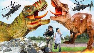 Most Dramatic Hollywood movies (2024) | T Rex vs Elephant | T-rex Attack | dinosaur Park III