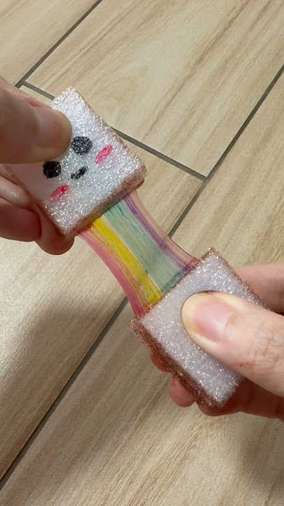 Nano tape rainbow cheese toast 🍞 #nanotape #rainbow #cheese #bread #toast #squishy #shorts #diy