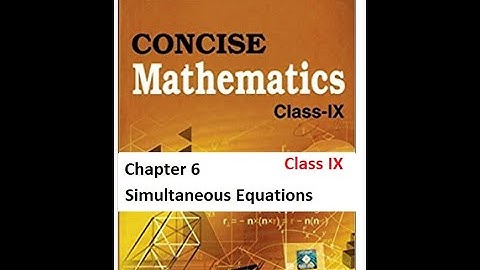 Class 9 Simultaneous Equations Ex 6D (part 1 of 2)