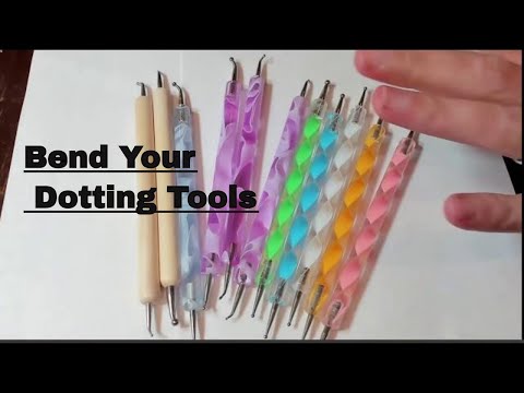 How to bend dotting tools ~ Make angled dot art tools ~DIY bent tools ~  Miranda Pitrone Art 