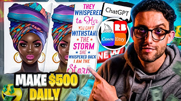 Make $500/Day Passive Income Selling Print On Demand AI Art With ChatGPT & Midjourney