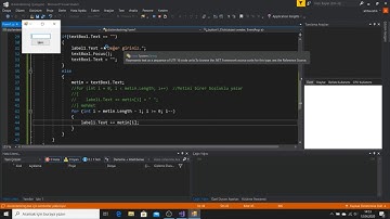 C# da String boşluklu yazma, tersten yazma ve istenilen karakteri başka karaktere çevirme