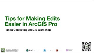 Tips to Make Editing in ArcGIS Pro Easier   August 2024