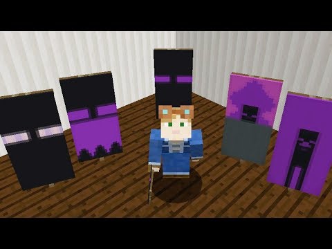 マインクラフト マイクラ エンダーマン柄旗デザインの染め方レシピ５種類 Youtube