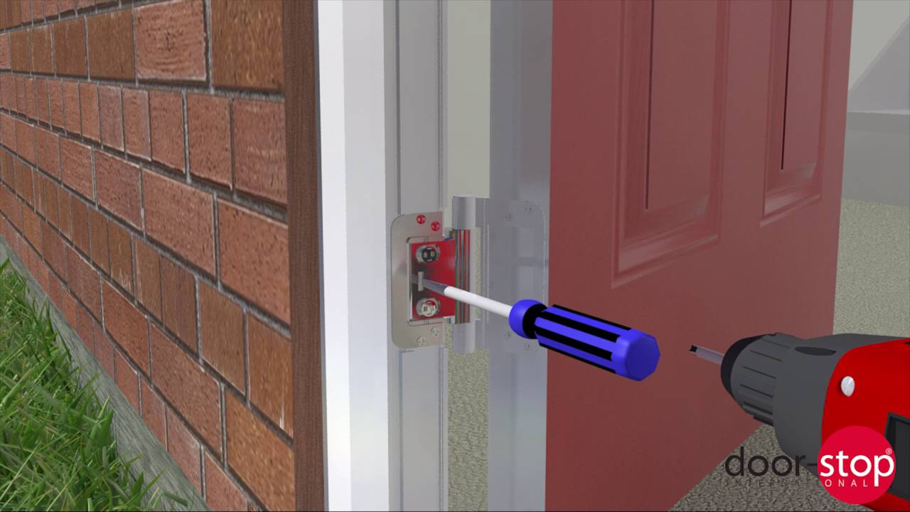 doorstop 'How To' video how to adjust a Trojan hinge