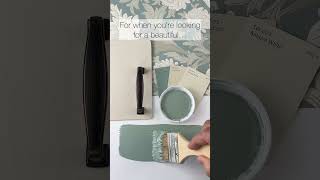 Sherwin Williams Halcyon Green is a soft muted blue-green paint color. #sherwinwilliams #wallpaper screenshot 5