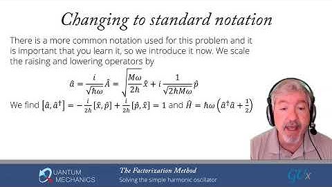Module 6 lecture 3 The Factorization Method for the Simple Harmonic Oscillator