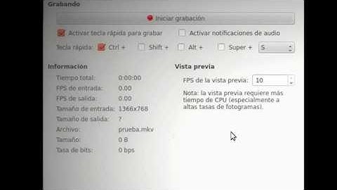 Grabando con SimpleScreenRecorder