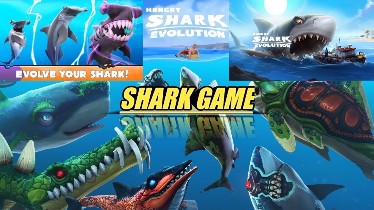 I am playing shark game || hungry shark would gameplay || shark game ka ...