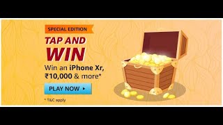 Amazon Tap & Win Contest | Win IPhone Xr, Fossile Gen5 smartwatch and many more screenshot 2