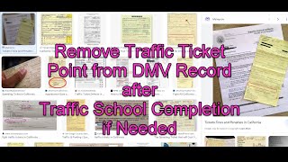 Remove California DMV Traffic Ticket Point from Driving Record after Traffic School Completion Net Worth