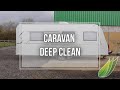 Deep cleaning the caravan