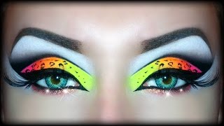 Neon UV Leopard Print - Makeup Tutorial (Sexy Halloween Look)