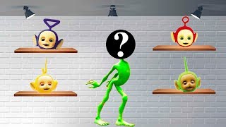 Wrong Heads Teletubbies Green Alien Learn Colors For Kids