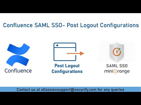 Confluence SAML SSO | Single Sign-On into Confluence | Post Logout Configurations