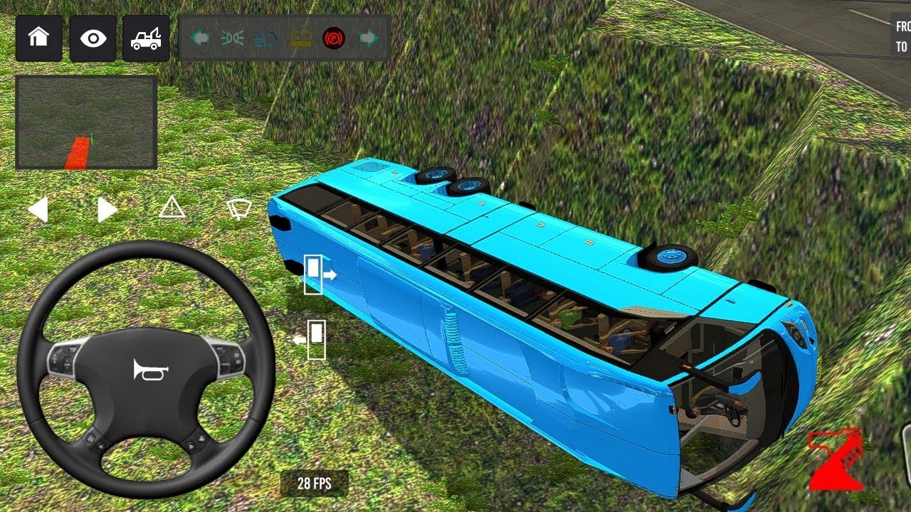 😭 Steep Slope Bus Flip |😱 Realistic Hill Crash Gameplay |🔥 India Bus Simulator 