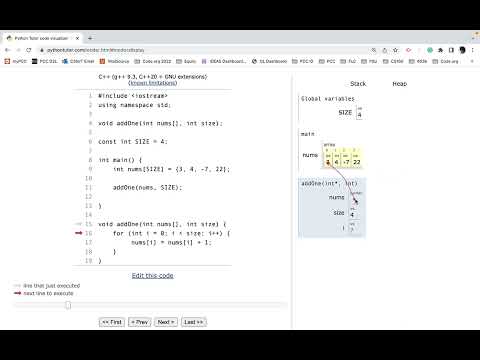 42. Arrays passed