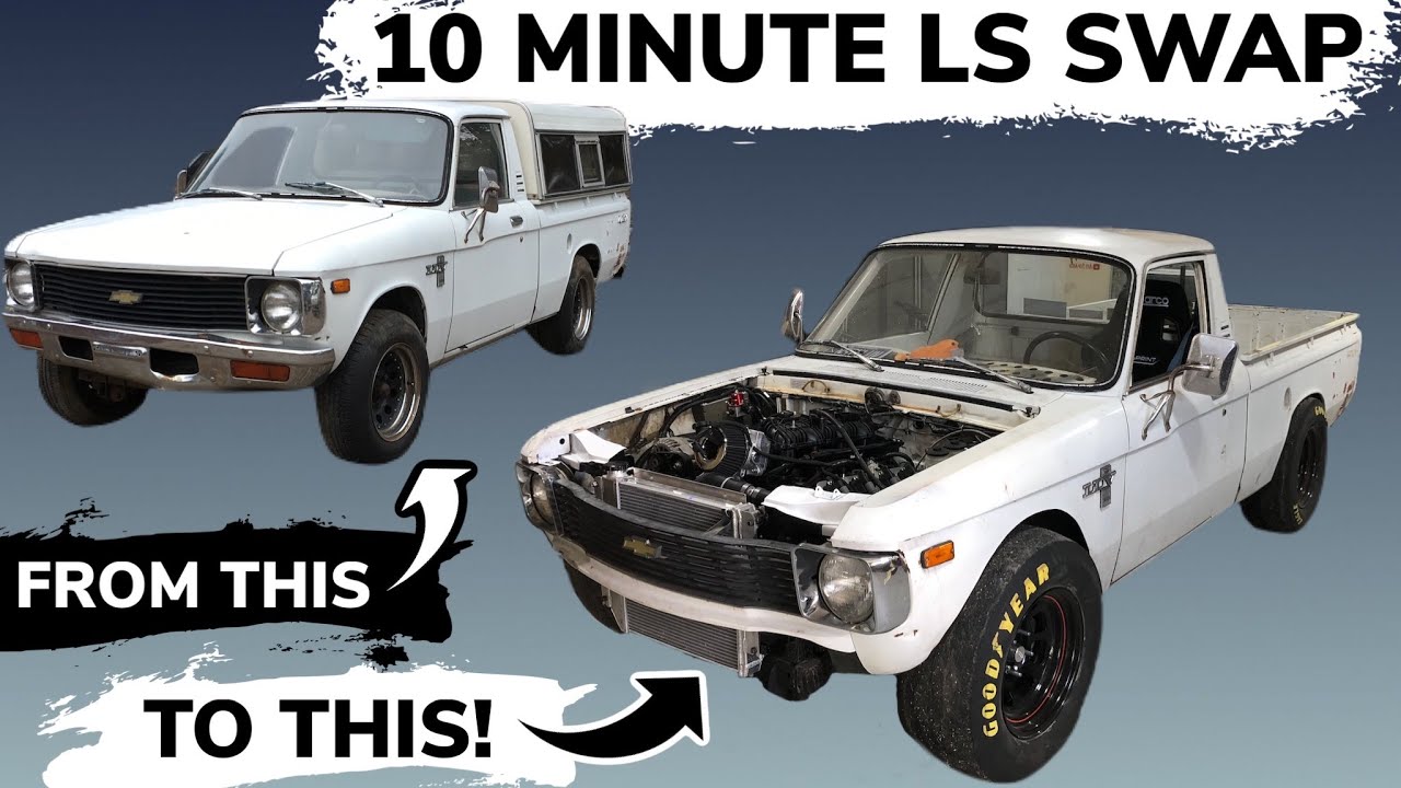 LS Swapping a Chevy LUV in 10 Minutes! (NASTY LUV Build) - YouTube