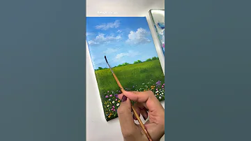 Flower Field Painting Easy Acrylic Painting For Beginners 