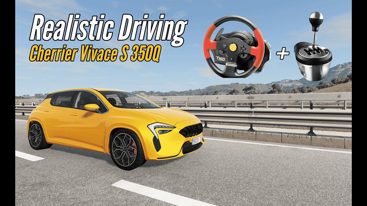 Realistic Drive with Ultra Graphics Steering Wheel Gameplay BeamNG
