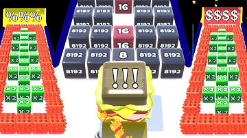 Satisfying Mobile Game / Jelly Run 2048 Game videos Gameplay Walkthrough Mobile Android, iOS part 2