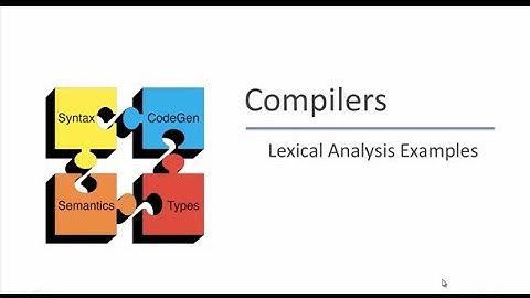 Lexical Analysis | Lexical Analysis Example