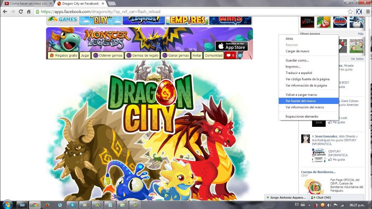 como sacar facebook ID  y session ID  en dragon city