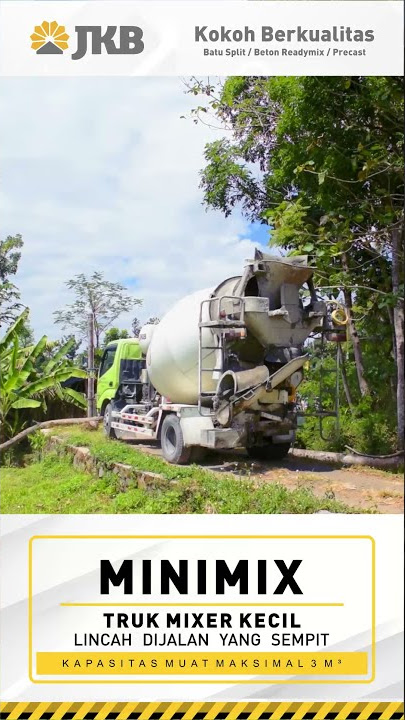 Unggahan video story WA, Video shorts MINIMIX, Truk Mixer Kecil. Gessit, Lintah dijalan yang sempit