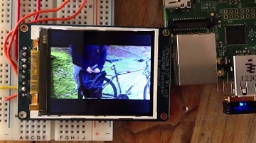Raspberry Pi playing video on 2.2" LCD.